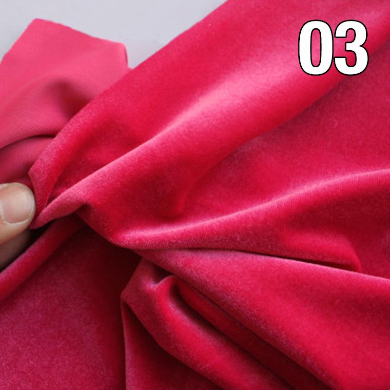 1 Μέτρο Χρυσό Βελούδο Ύφασμα Μαλακό Ελαστικό σε Όλες τις Πλευρές Συμπαγές Χρυσό Βελούδο Ύφασμα Για DIY Ραφή Ρούχων Φόρεμα Υλικό Ταπετσαρίας