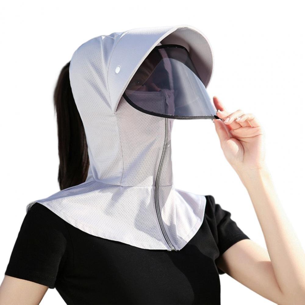 

Женская шляпа от солнца из ледяного шелка с защитой шеи, летняя кепка с защитой от УФ-лучей, повседневная женская шляпа от солнца, для велоспорта светло-серый