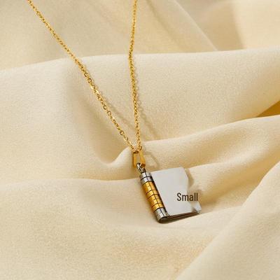 Y2K Retro Titanium Steel Love Letter Pendant Necklace for Women - Unique Couple's Clavicle Chain.