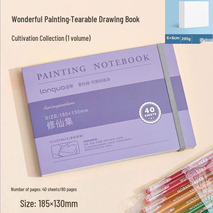 Thickened Square Oil Pastel Paper: Children's Doodle & Drawing Set