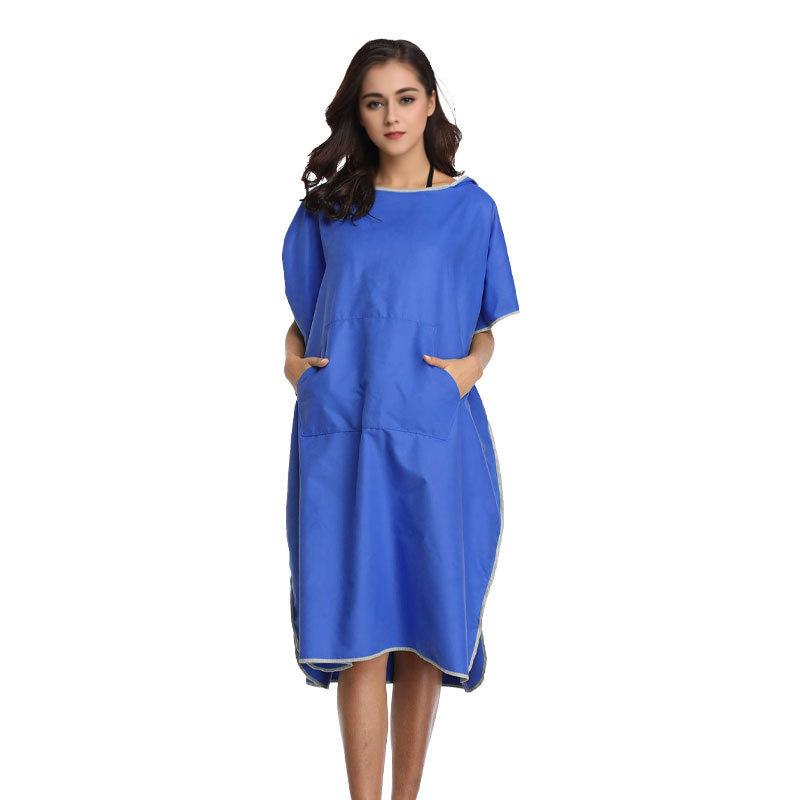 Serviette/Cape de Plage Adulte à Capuche en Microfibre à Séchage Rapide