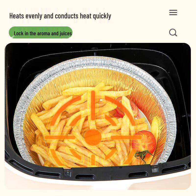 temeiju Food-Grade Air Fryer & BBQ Aluminum Foil Pans