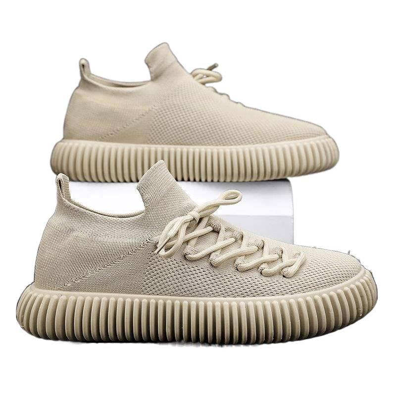 Mesh deodorant non-slip fly-woven new men's shoes spring and autumn soft sole breathable thin sports and leisure shoes men's cloth shoes