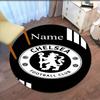 Custom Name Chelsea Football Club Printed Round Rug Carpet Chair Rug Area Rug Entryway Doormats,for Office Chair Living Room Bedroom Kitchen Room.
