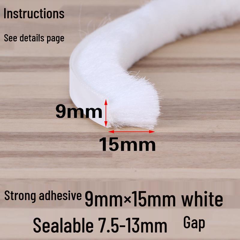 Dinggu Self-Adhesive Weatherstrip: 5m/10m Sliding Door and Window Seal, Dustproof, Anti-Collision, Mosquito Proof.