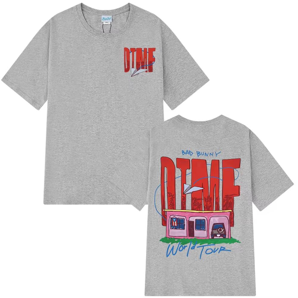 Singer Bad Bunny DTMF World Tour 2026 Printed Tshirts Men Women Summer Fashion Casual Short Sleeved Tshirts Oversized Tshirts