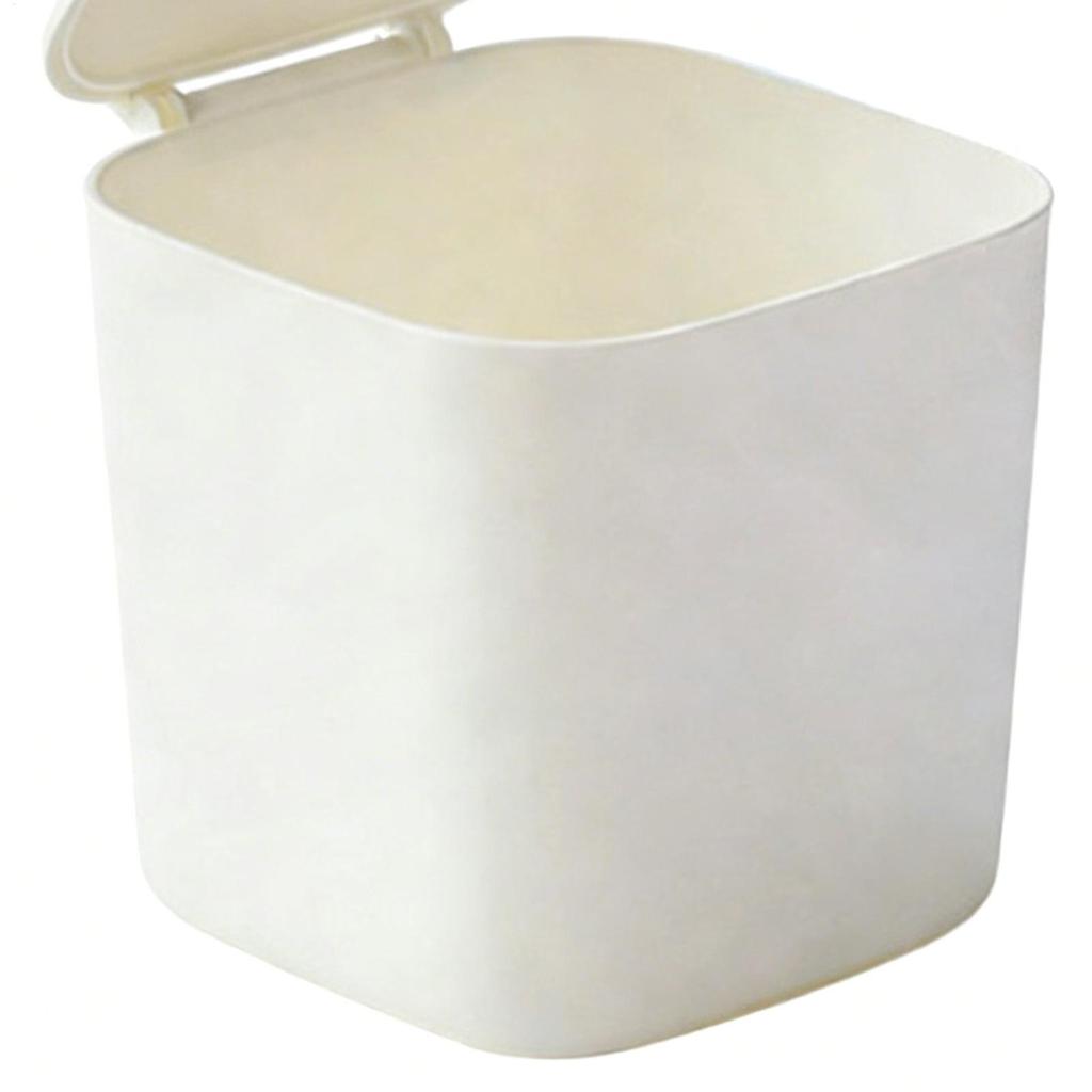 Mini Desktop Bin Small Trash Can Tube With Cover Bedroom Trash Can Garbage Can Clean Office Storage Box Home Desk Trash Can