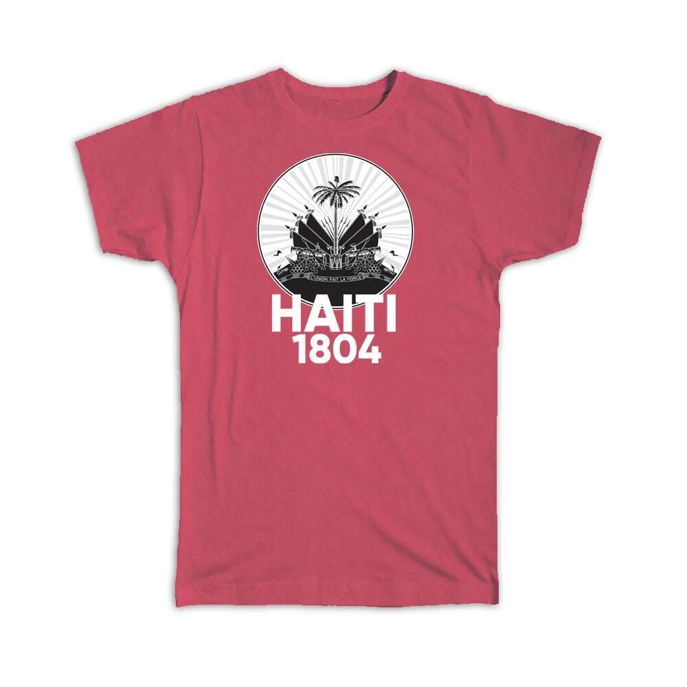 Gift T-Shirt : Haiti 1804 Coat of Arms Haitian Pride Independence National M