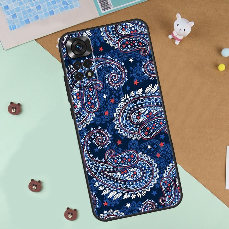 Bandana Seamless Pattern Case For Xiaomi Redmi Note 13 12 11 9 10 14 Pro 10S 11S 12S Cover For Redmi 13C 10C 12C 14C