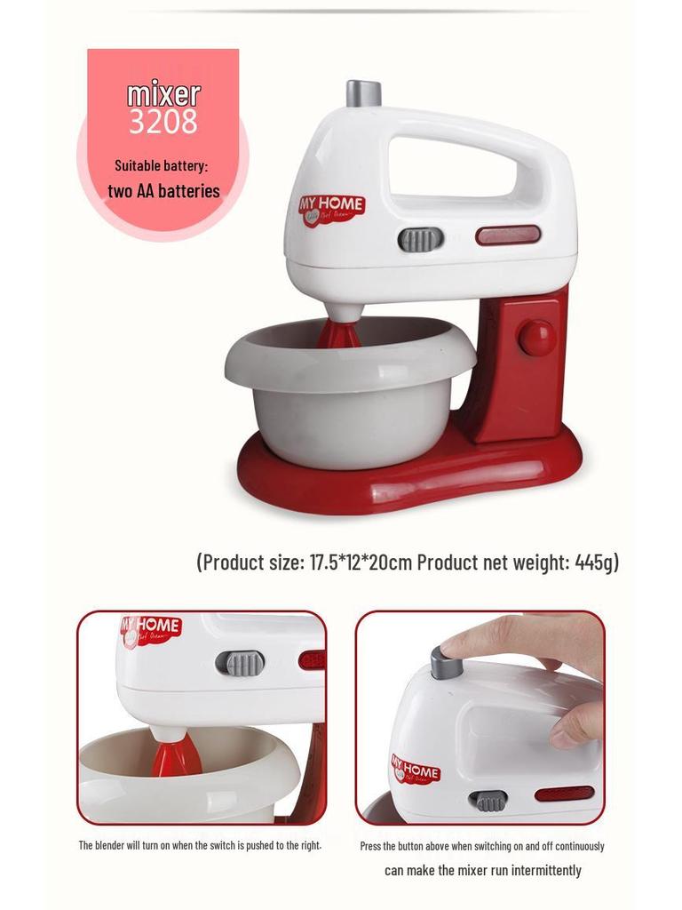 Kids' Play Kitchen Set: Iron, Vacuum, Washer, Juicer