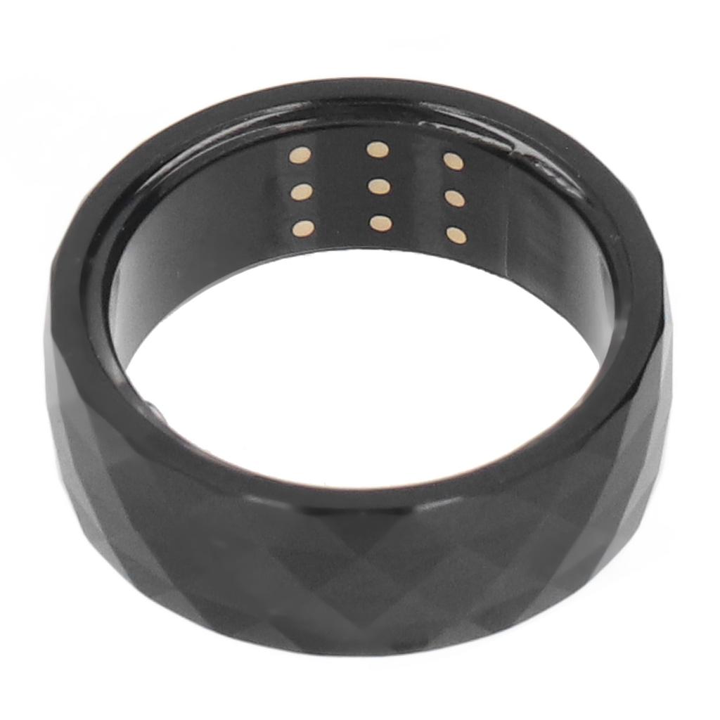 Smart Ring Waterproof Step Counting Multiple Sport Modes Long Battery Life for LuckRing App Black