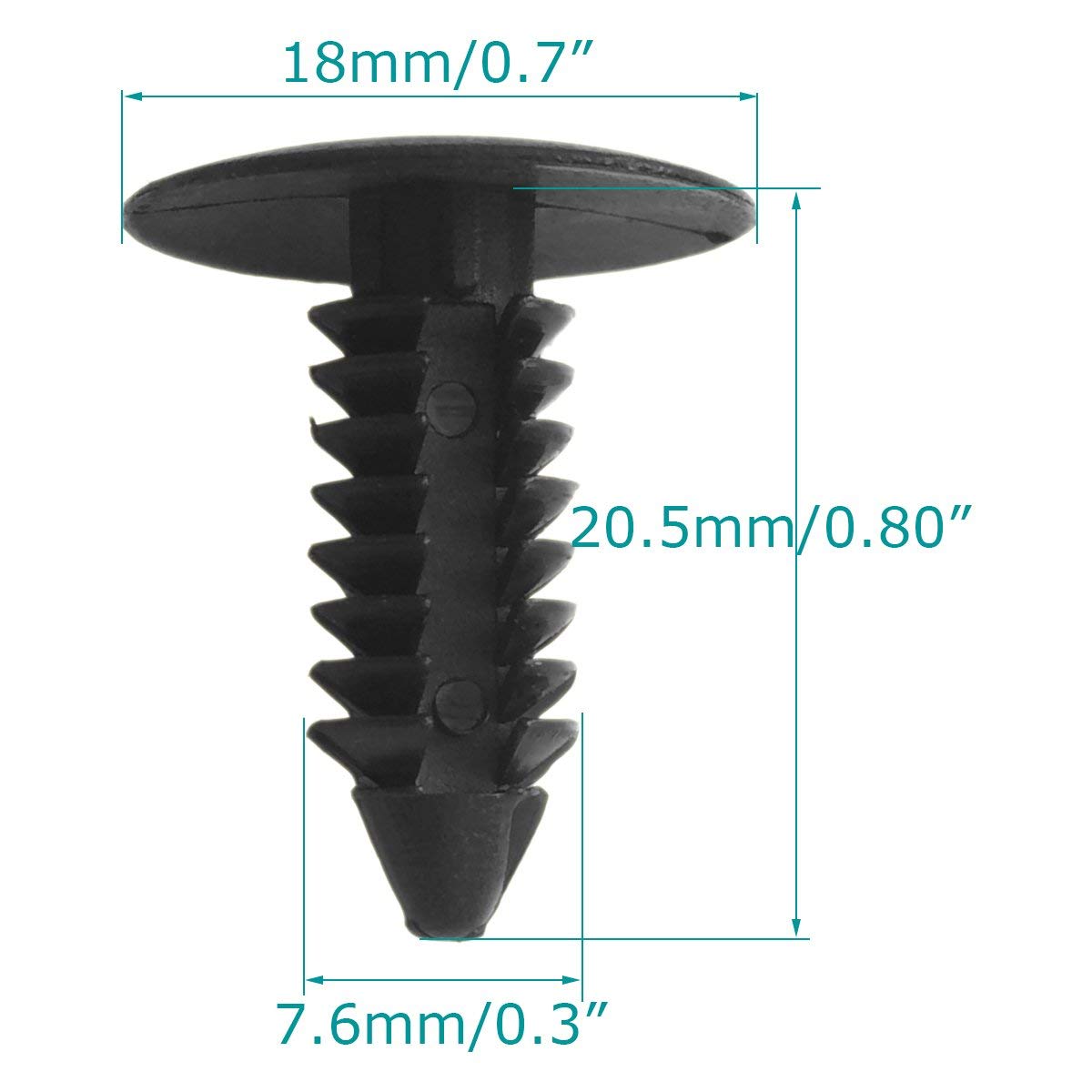 1000 Auto Fender & Bumper Fastener Clips - Replaces GM: 1605396 1595864 for Chrysler: 6030441 for Ford:388577S W705589-S300