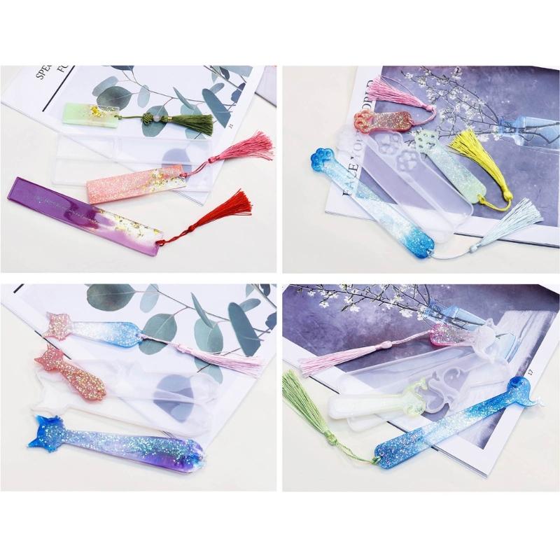 Rectangle Cat Claw Dolphin Silicone Mold DIY Bookmark Resin Mold Jewelry Pendant Mold for DIY Crafts Bookmark Making
