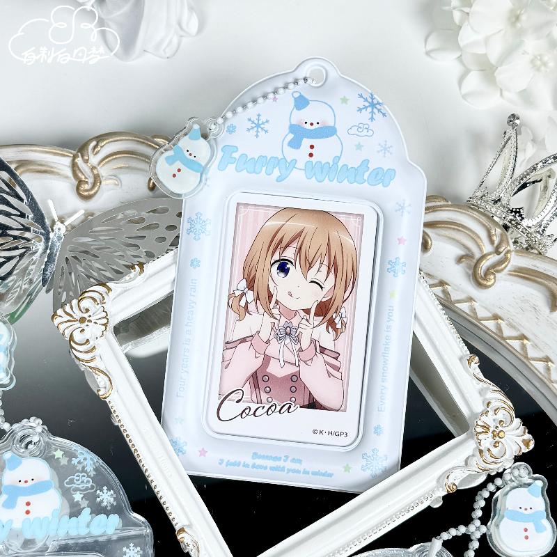 First Snow Series PVC Photocard Holder Kawaii Snowman Card Holder Kpop Photocard Sleeves Anime Character Picture Frames 2025