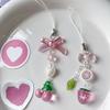 Backpack Decoration Cherry Bowknot Keyholder Women Girl Jewelry Ornament