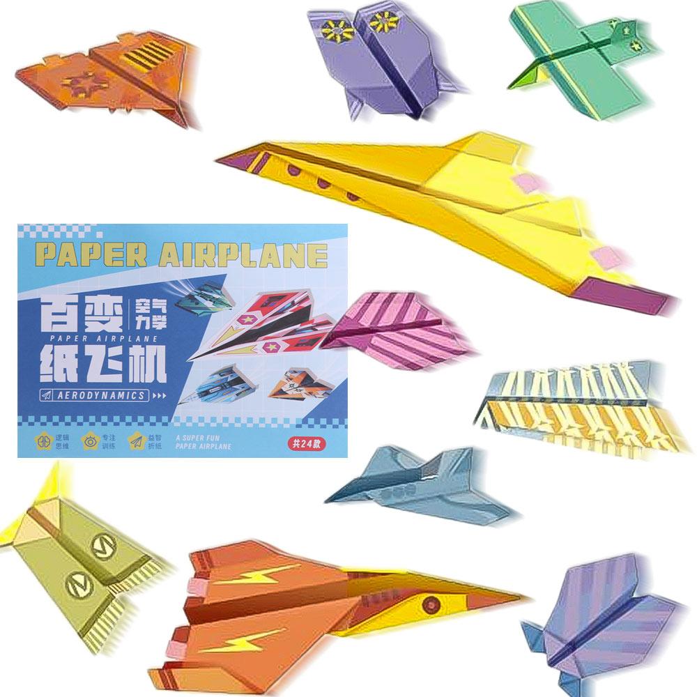 Set Origami Aereo di Carta Montessori Versatile Giocattolo Aereo di Carta Ragazzi Bambini Bambine