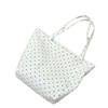 Fashion Canvas Polka Dot Tote Bag Versatile Portable Handbag Large Capacity Shoulder Bag Women