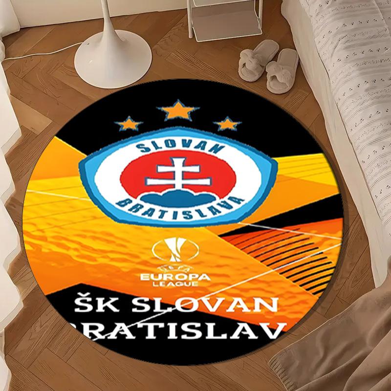 Slovakia's Bratislava Team Round mat, Anti-slip Circle Carpet Chair rug For livingroom,Bedroom, doormat home decor Gift Christmas Gifts