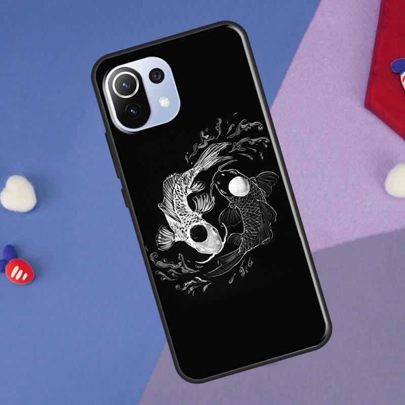 Koi Fish Yin Yang Art Cover For Xiaomi 14 Ultra 13 11T 12T 13T 14T Pro POCO X6 X7 Pro X3 X5 F3 F5 F6 M6 Pro Case