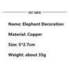 Brass Retro Pocket Elephant Auspicious, Middle-aged And Elderly Personalized Old Objects Tea Pets Decorative Desktop Ornaments