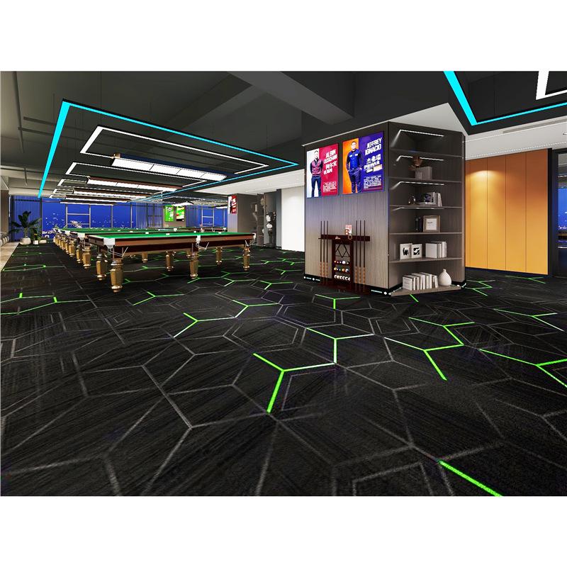 Luxuriöser feuerfester Nylon-Teppich für Billardhallen in Hotels - Teppich mit großflächigem Druck