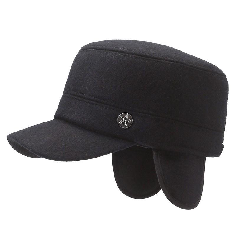 Middle Elderly Aged Hats Big Heads Protective Ear Winter Warmth Velvet Thickened