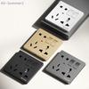 {Summer2}16A Wall 86 Type Multifunctional Socket 8-Hole 5Pin Power Plug 2/3 Plugs With 1Gang Switch Control Socket
