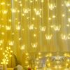 LED Butterfly Fairy Lights with Remote Control Infrared, USB IPX Free Curtain String Lights Warm Glow for, Outdoor Christmas Wedding Party Decorati
