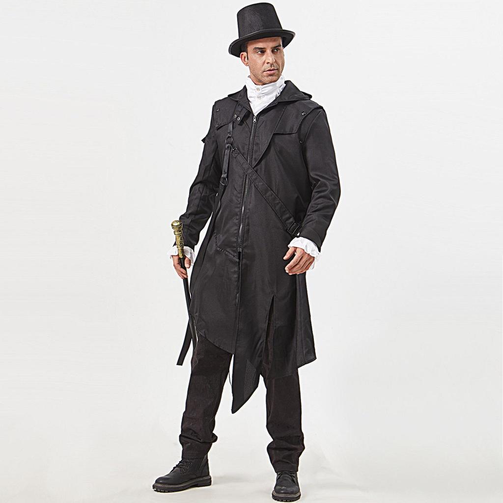 Manteau Costume Gothique Automne/Hiver Halloween 2024 pour Homme