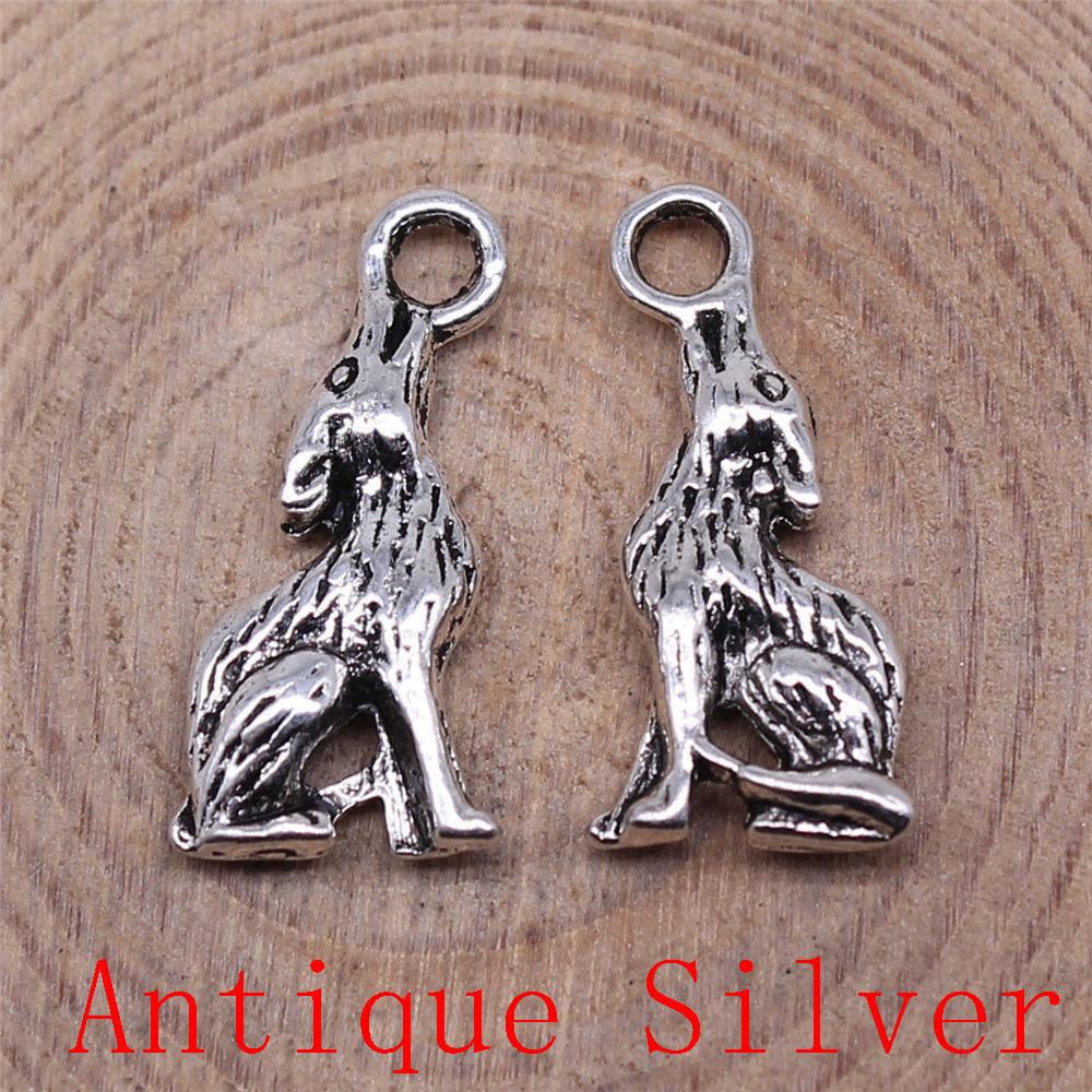 Tiger Lion Wolf Fox Charms Pendant For Bracelet Necklace Jewelry Making Craft Findings