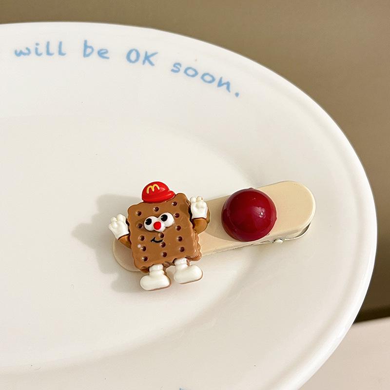 

Высокоэластичная резинка для волос в хвост и заколка-бисквит для девочек