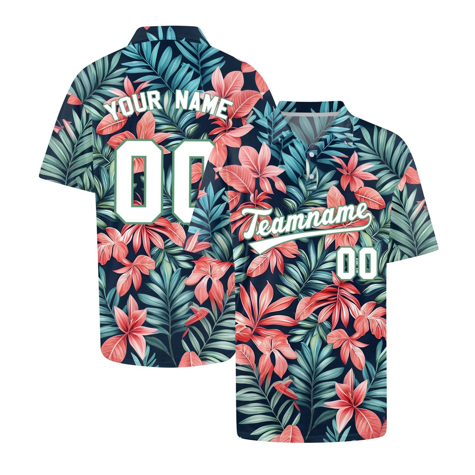 Персонализированные топы «Сделай сам» - Мужские топы с коротким рукавом на пуговицах с принтом и лацканами S