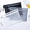 File Bag Storage Holder with Lanyard Zipper Closure Large Capacity Portable Transparent Document Storage Bag Office Supplies