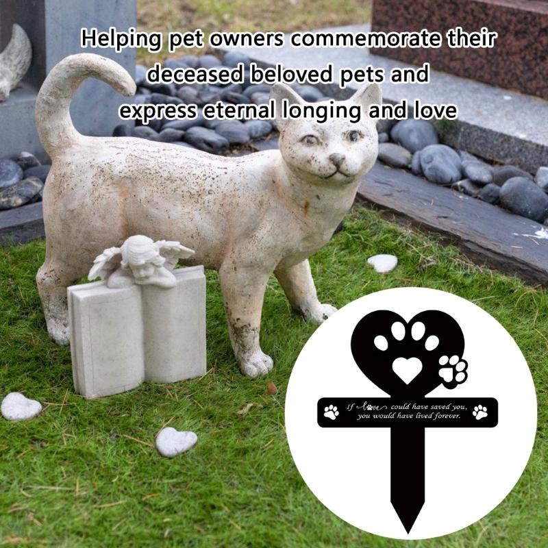 Haustier-Grabsteine Wasserdichtes Acryl Grabmarkierungs-Steckschild Plakette für Hunde-Gedenkgarten und Verlust von Haustier-Hund und Katzen
