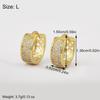 Nidin Hot Sale S/M/L Sizes Cubic Zirconia Geometry Circular Hoop Earrings For Women Female Trendy Temperament Ear Jewelry Gifts