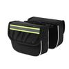 Mountain Bike Handlebar Top Tube Saddle Bag 3-in-1 Cycling Storage Pouch Black No