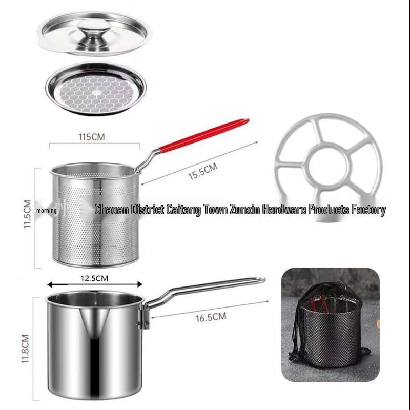 RuHan Multi-functional 304 Stainless Steel Fryer Set