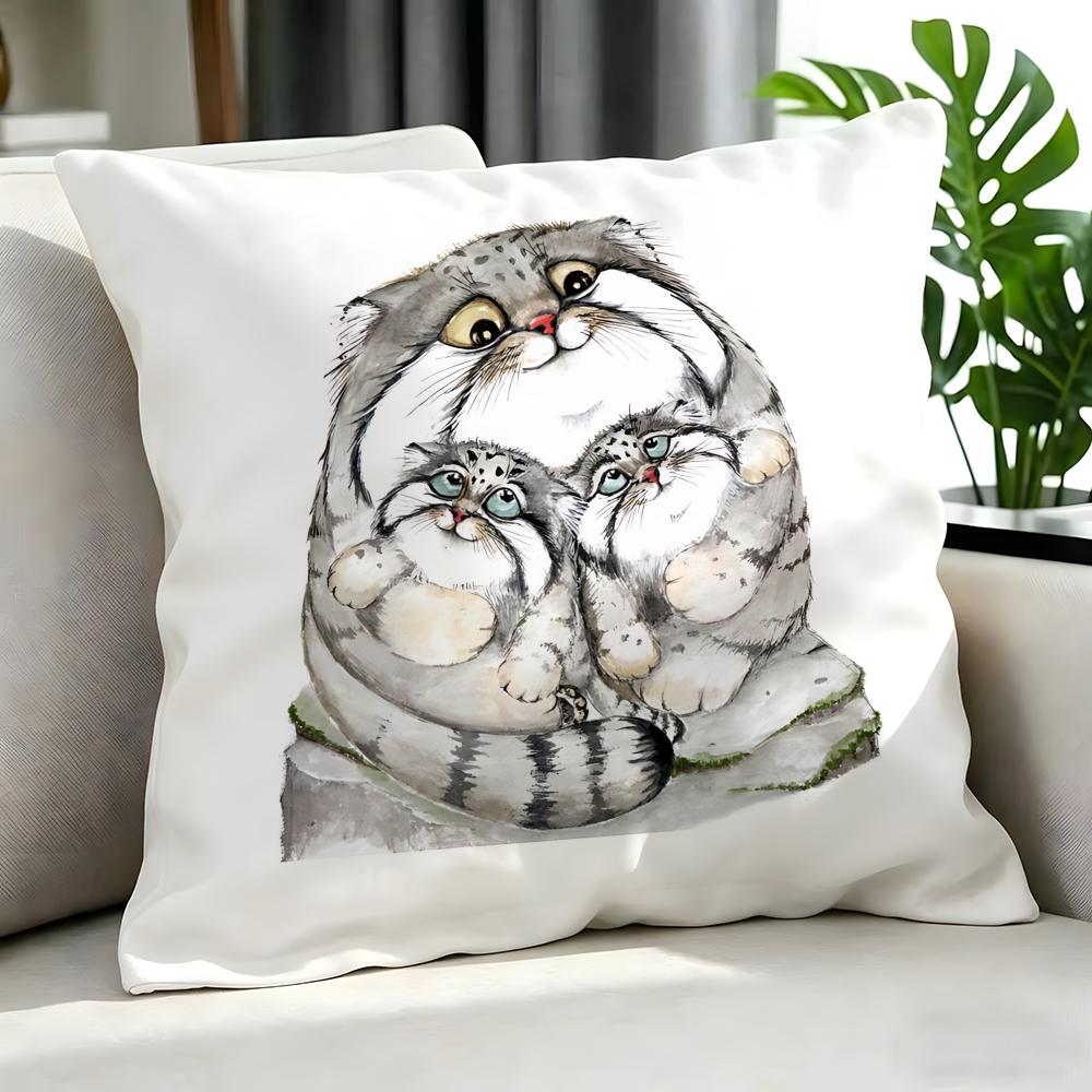 Animal PPallass cat Cushion Cover Cushion Cover Set Pcs x x x Pillowcase Decorative Sofa Home Decor