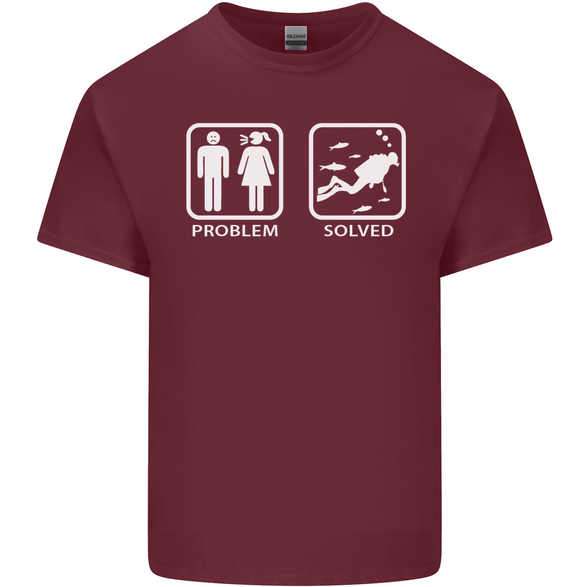 Scuba Diving Problem Solved Unisexs Light Cotton TShirt S