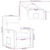 VidaXL Recliner Armchair, Chair with Footrest, Seat with Backrest and Armrests, Living Room Furniture, Modern, 374185