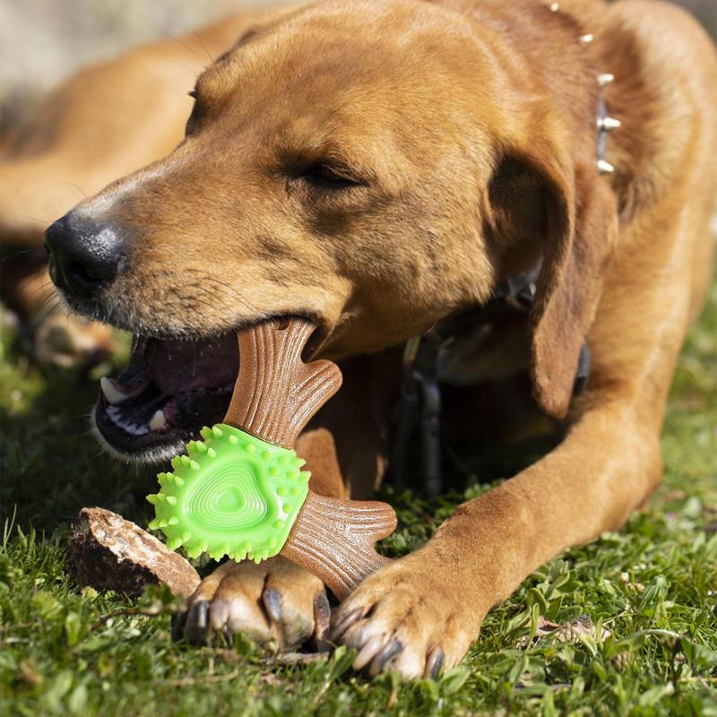 Antler Shape Dog Toys Puppy Durable Chew Toys Pet Teeth Cleaning Tool Interactive Dog Toothbrush Toy For Small Dogs Dog Toy