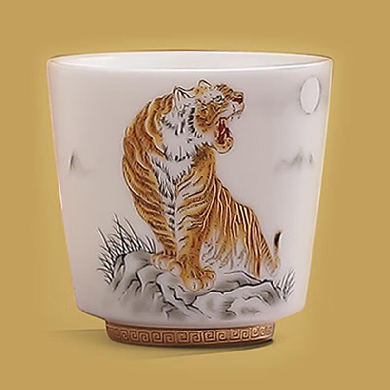 

Auspicious Tiger Crystal Porcelain Master Tea Cup
