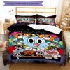 3-teiliges Bettwäscheset 'Die erstaunliche Welt von Gumball' 1 Muster, Bettbezug-Set beinhaltet Bettbezug & Kissenbezüge, perfekte Ganzjahres-Schlafzimmerdekoration & Geschenk