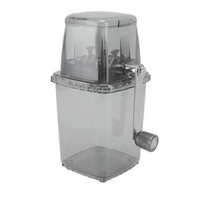 Manual Ice Crusher Small Portable Shaver Hand Operated Snow Cone Machine for Home Grey
