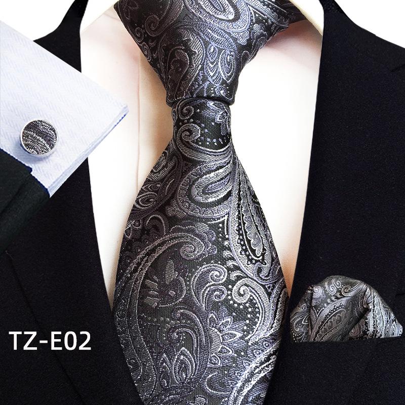 Paisley Waist Flower Men's Tie, Pocket Square, and Cufflinks Set - 2025 Edition