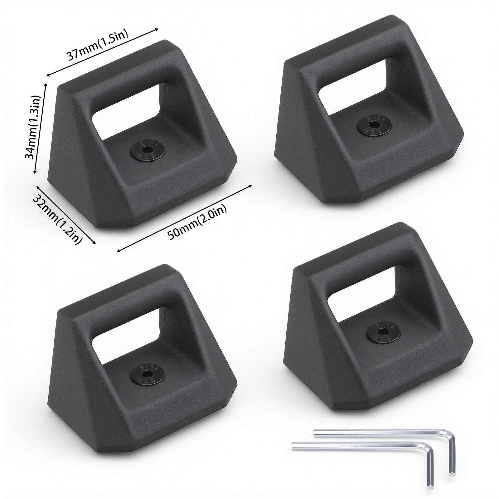 

4 Pcs New Truck Rear Bucket Rail Hook For Tesla Cybertruck 2026 2026 2026 Trunk L-track Splints Hook Fasteners Auto Accessories