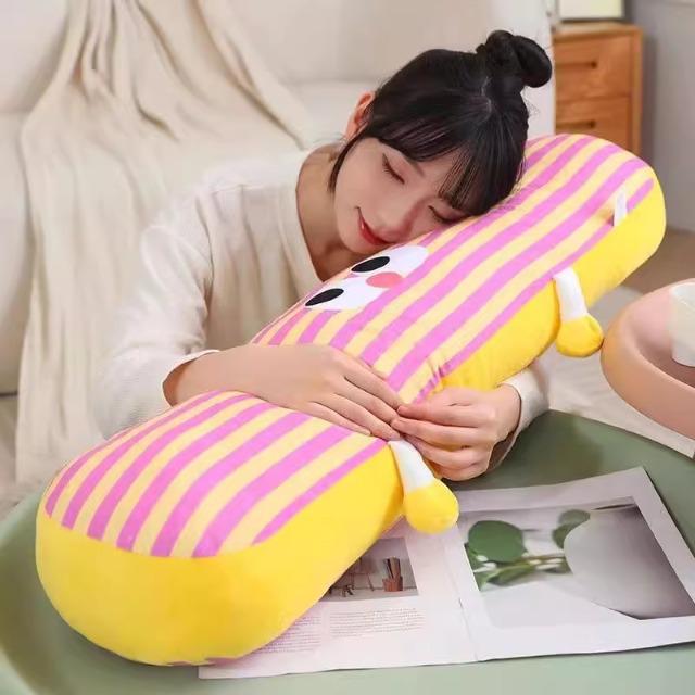 Washable Long Body Pillow for Side Sleepers, Bedroom Dormitory Cushion, Men's Backrest, Women's Leg Pillow