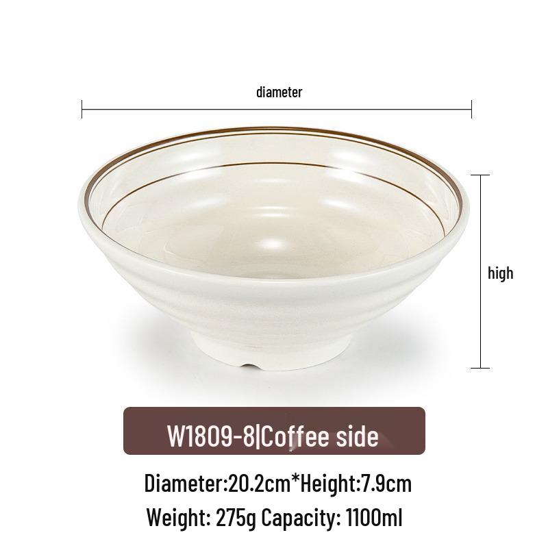 Pink Melamine Ramen Bowl - Creative Conical Hat Design, Imitation Porcelain, Large for Beef Noodle Soup and Mala Tang.
