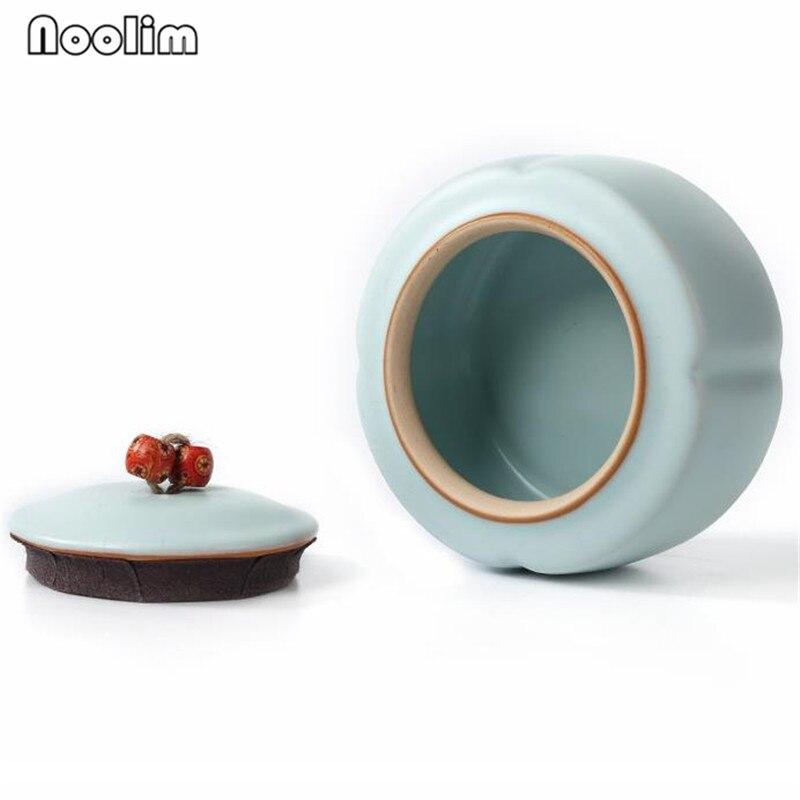 Handgjord porslinstekaddy Keramisk förseglad kryddburk förvaringstank med lock Matbehållare