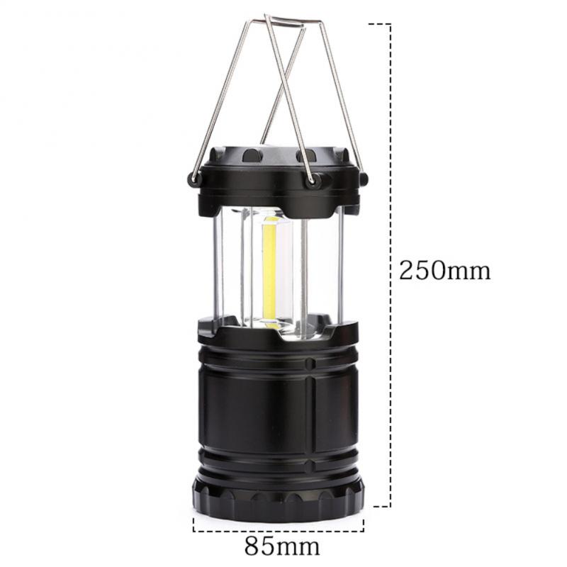 Mini 3*COB Tent Lamp LED Portable Lantern TelescopicTorch Camping Lamp Waterproof Emergency Light Powered